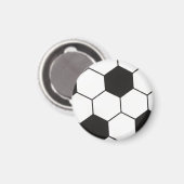 Black And White Soccer Ball Geometric Pattern  Magneet (Voorkant / Achterkant)