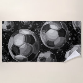 Black and White Soccer Ball Pattern – Bold Sports  Strandlaken