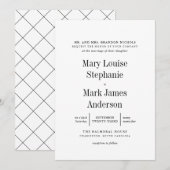 Black and White Sophisticated Typography Wedding Kaart (Voorkant / Achterkant)