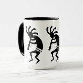 Black and White Southwest Kokopelli Mok (Voorkant links)