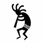 Black and White Southwest Kokopelli Staand Fotobeeldje<br><div class="desc">Kleed je huis aan met deze zwart-witte zuidwestelijke Kokopelli sculptuur. Voor meer zuidwestelijke inrichting bezoek de rest van deze winkel.</div>