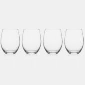 Black and White Southwest Kokopelli Wijnglas Zonder Voet (Rechts)