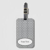 Black and White Spanish Style Tile Bagagelabel (Voorkant (verticaal))