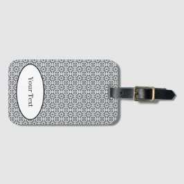 Black and White Spanish Style Tile Bagagelabel