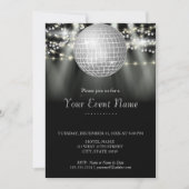 Black and White Sparkling Stars Party Kaart (Voorkant)