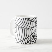 Black and White Spider Web Koffiemok (Voorkant links)