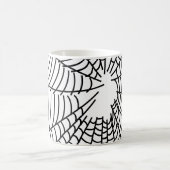 Black and White Spider Web Koffiemok (Center)
