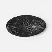 Black and White Spider Webs Halloween Party Papieren Bordje (Gekanteld)