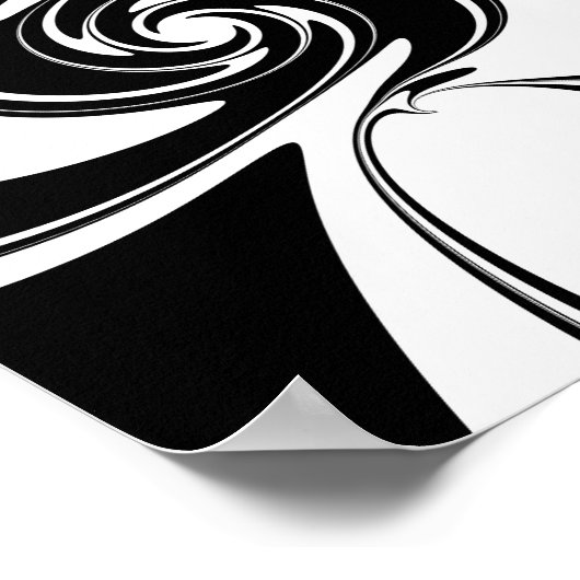 Black and White Spiral Poster (Hoek)