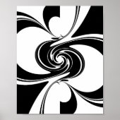Black and White Spiral Poster (Voorkant)
