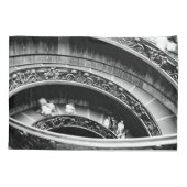 Black and White Spiral Staircase Kussensloop (Achterkant)