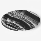 Black and White Spiral Staircase Papieren Bordje (Gekanteld)
