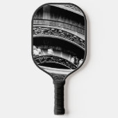 Black and White Spiral Staircase Pickleball Paddle (Voorkant)