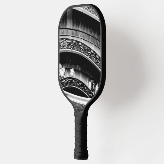 Black and White Spiral Staircase Pickleball Paddle (Links)