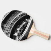 Black and White Spiral Staircase Tafeltennisbatje (Zijkant)