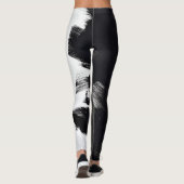 Black and White Splash Abstract III Leggings (Achterkant)