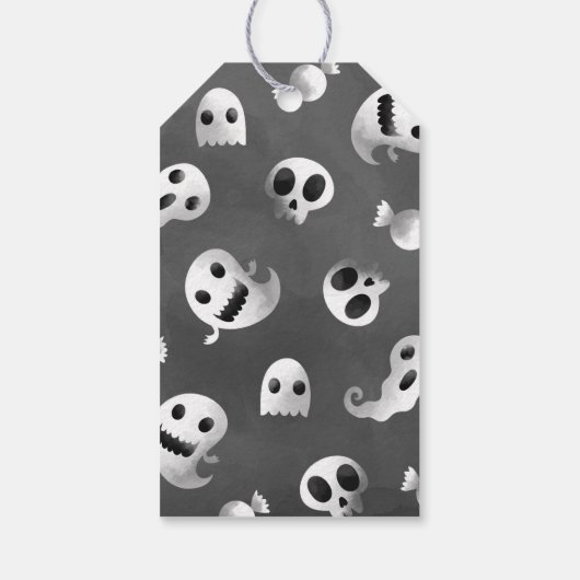 Black and White Spooktacular Halloween Cadeaulabel (Achterkant)