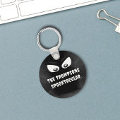 Black and white Spooky Halloween Custom Sleutelhanger