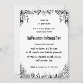 Black and White Spooky Halloween Uitnodiging (Voorkant)