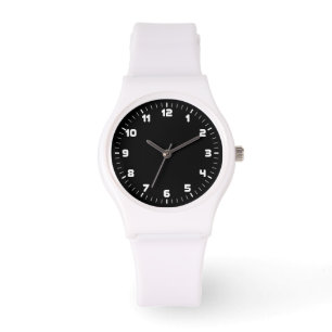 Black and White Sports Watch Horloge