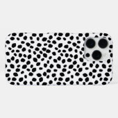 Black and white spotty pattern IPhone case Hoesje (Achterkant horizontaal)