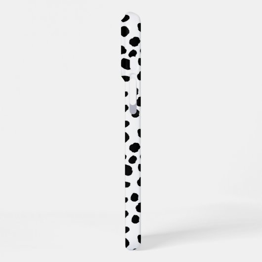 Black and white spotty pattern IPhone case iPhone Hoesje (Linkerkant)
