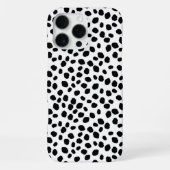 Black and white spotty pattern IPhone case iPhone Hoesje (Achterkant)