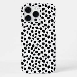 Black and white spotty pattern IPhone case iPhone 16 Pro Max Hoesje