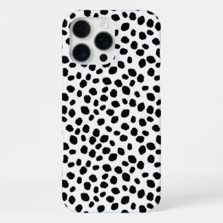 Black and white spotty pattern IPhone case iPhone 16 Pro Max Hoesje