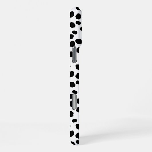 Black and white spotty pattern IPhone case iPhone Hoesje (Rechterkant)