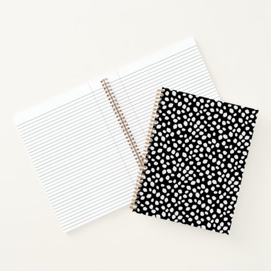 Black and white spotty pattern notebook notitieboek (Binnen)