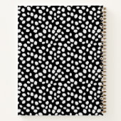 Black and white spotty pattern notebook notitieboek (Achterkant)