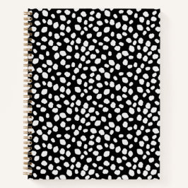Black and white spotty pattern notebook notitieboek