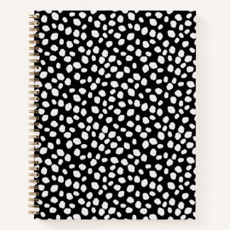 Black and white spotty pattern notebook notitieboek