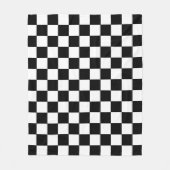 Black and White Squares Checkered Blanket Fleece Deken (Voorkant)