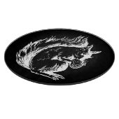 Black and White Squirrel Art Snijplank (Hoek)