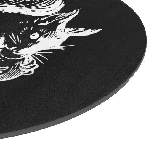 Black and White Squirrel Art Snijplank (Hoek)