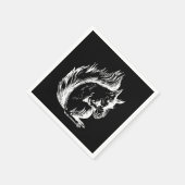 Black and White Squirrel Design Art Servet (Hoek)