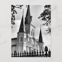 Black and White St. Louis Cathedral New Orleans Briefkaart