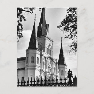 Black and White St. Louis Cathedral New Orleans Briefkaart