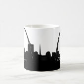 Black and White St. Louis Skyline Koffiemok (Center)