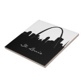 Black and White St. Louis Skyline Tegeltje (Zijkant)