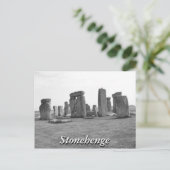 Black and white  Stonehenge UK briefkaart (Staand voorkant)