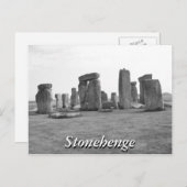 Black and white  Stonehenge UK briefkaart (Voorkant / Achterkant)