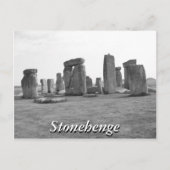 Black and white Stonehenge UK briefkaart (Voorkant)