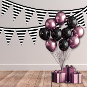 Black And White Stripe Bunting Banner