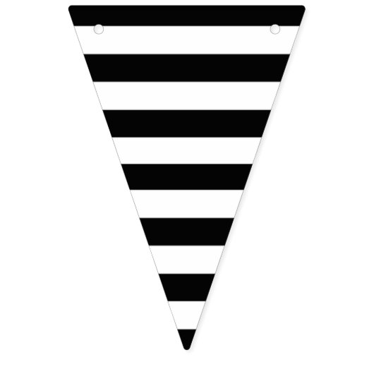 Black And White Stripe Bunting Banner (Eerste vlag)