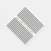 Black and White Stripe Event Typografie Servet (Hoek)