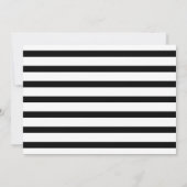 Black and White Stripe Photo Couples Shower Kaart (Achterkant)