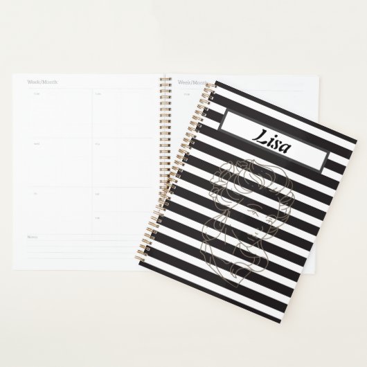 Black and White stripe Planner (Display)